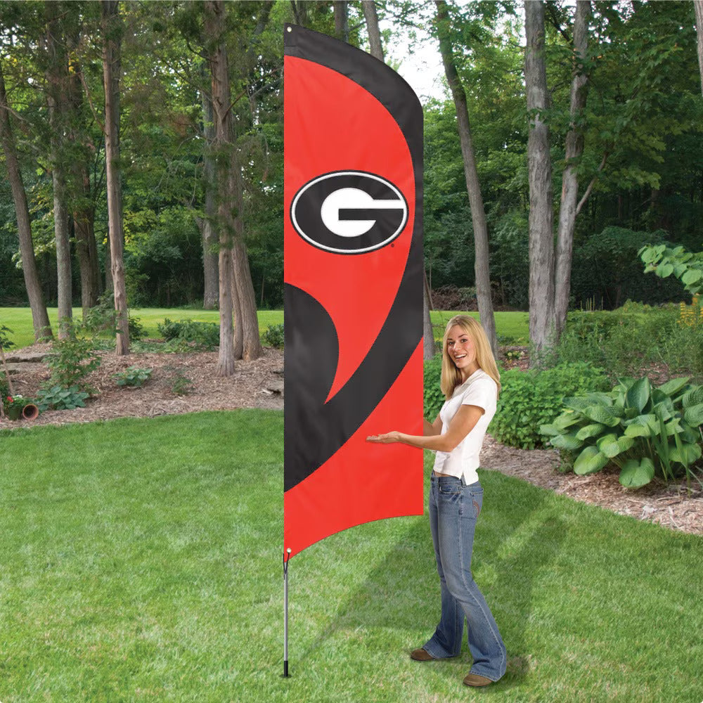 Georgia Tall Team Flag Kit with Pole - J&W Sports Apparel