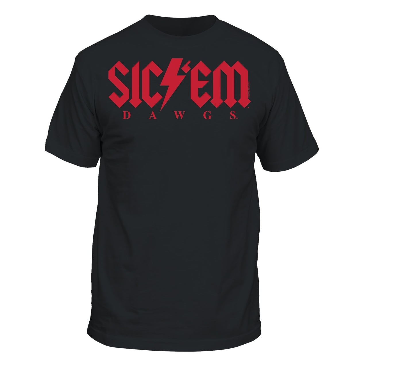 GEORGIA BULLDOGS -UGA BOLT BLACK SHIRTS