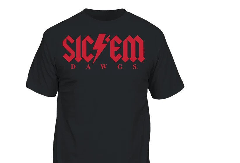 GEORGIA BULLDOGS -UGA BOLT BLACK SHIRTS YOUTH - J&W Sports Apparel