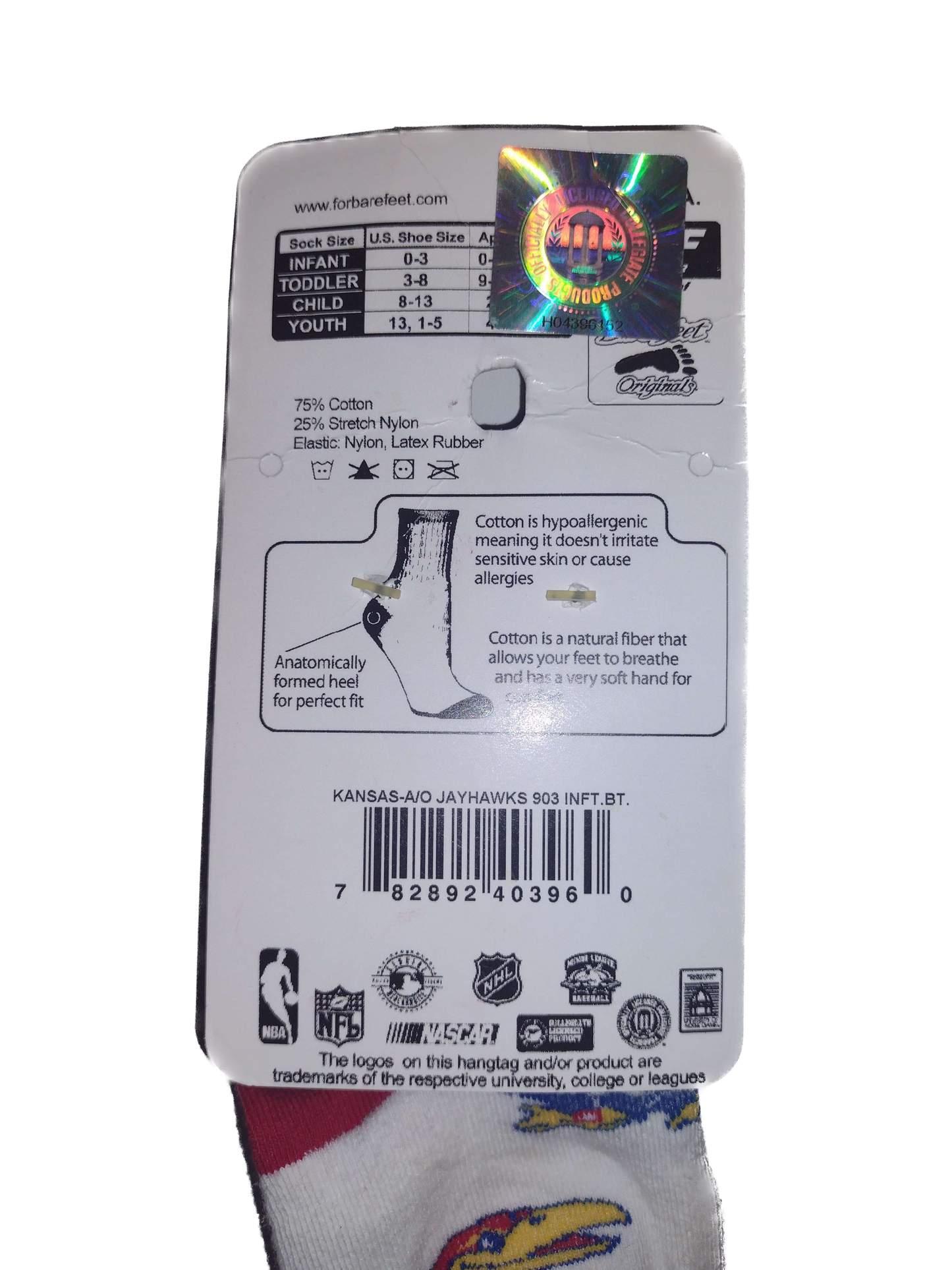 Kansas Jayhawks Infant Socks