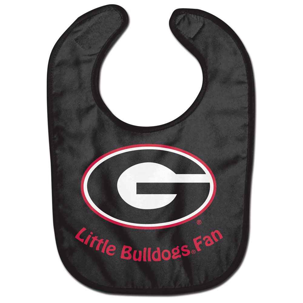 GEORGIA BULLDOGS ALL PRO BABY BIB LITTLE BULLDOGS FAN BLACK