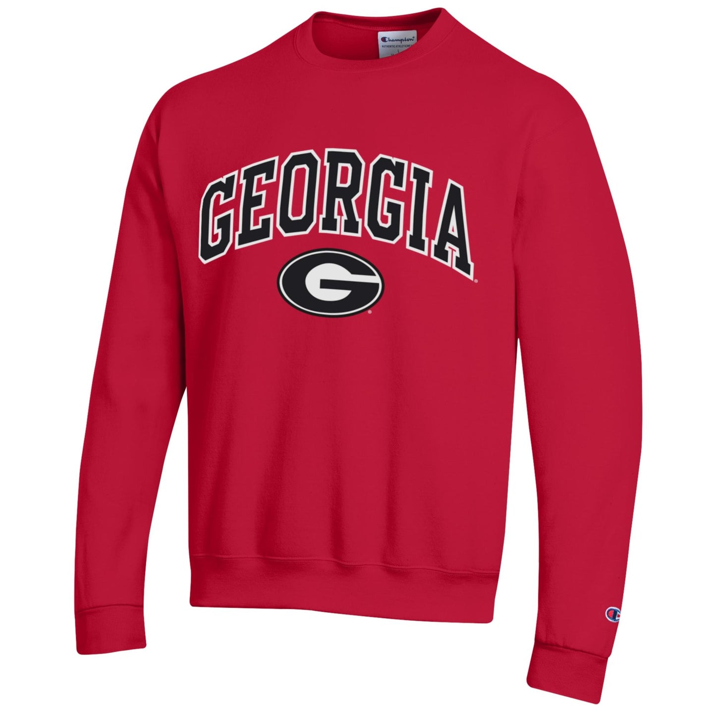 Georgia Bulldogs - Red Powerblend Fleece Crew Long Sleeve SweatShirt