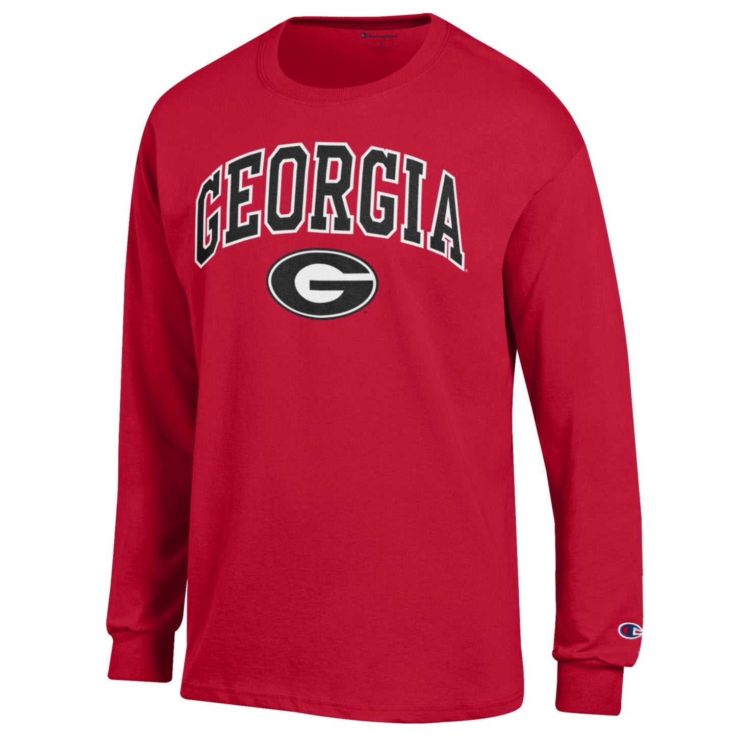 Georgia Bulldogs Champion Arch Over Logo 2-Hit Long Sleeve T-Shirt -Red