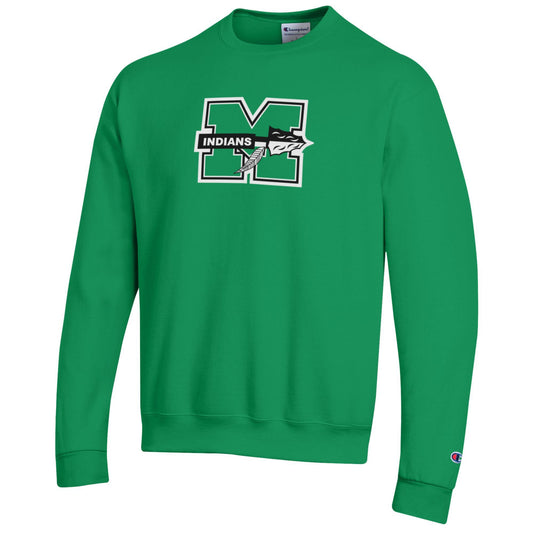 MURRAY COUNTY INDIANS CHAMPION KELLY GREEN POWERBLEND PULLOVER SWEATSHIRT - J&W Sports Apparel