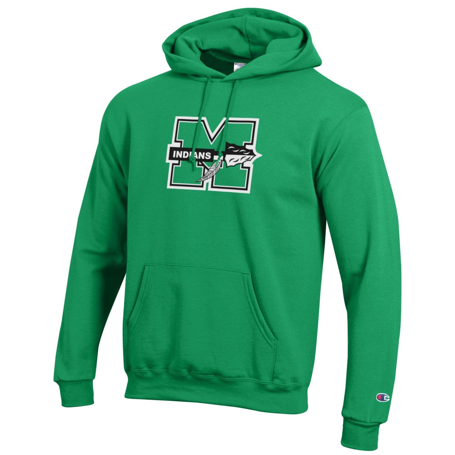 MURRAY COUNTY INDIANS Champion Powerblend Hoodie - Kelly Green - J&W Sports Apparel