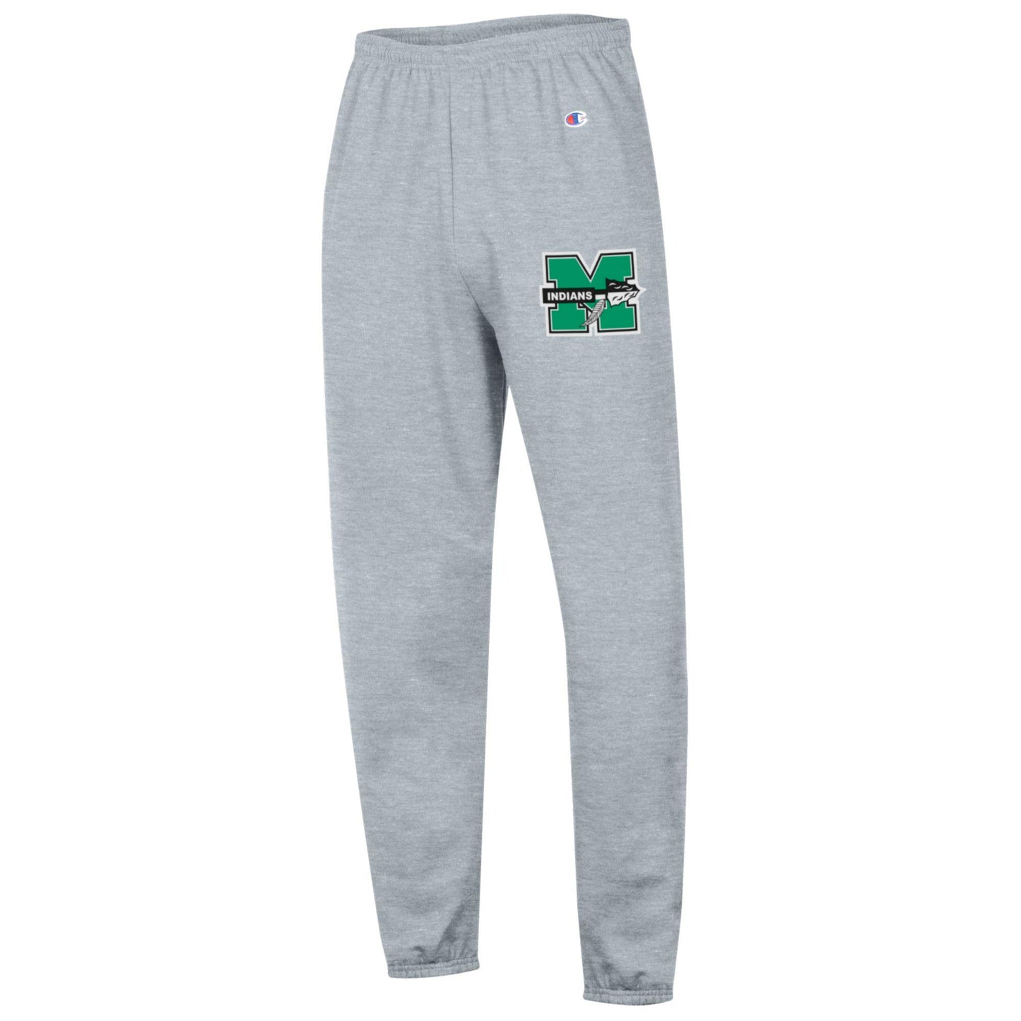 MURRAY COUNTY INDIANS POWERBLEND BANDED BOTTOM PANTS - HEATHER GREY