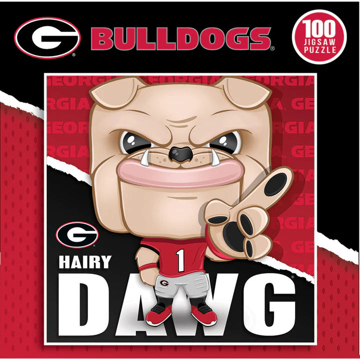 Georgia Bulldogs Mascot- Hairy Dawg 100 Piece Puzzle - J&W Sports Apparel