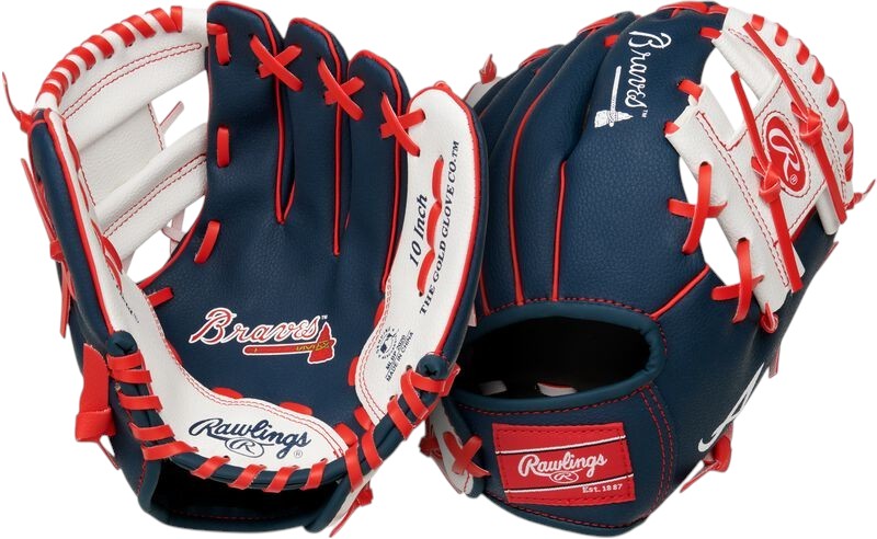 Atlanta Braves 10-Inch Team Logo Glove J&W Sports Apparel Rawlings