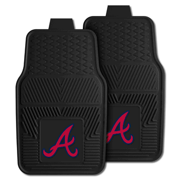 Atlanta Braves Heavy Duty Car Mat Set - 2 Pieces - J&W Sports Apparel