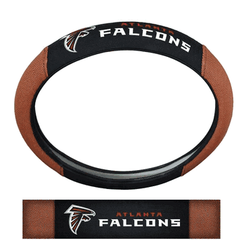 Atlanta Falcons Football Grip Steering Wheel Cover 15" Diameter - J&W Sports Apparel