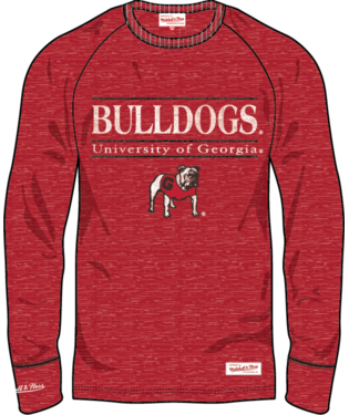 NCAA BAR LOGO SLUB LS TEE GEORGIA BULLDOGS LONG SLEEVE - J&W Sports Apparel