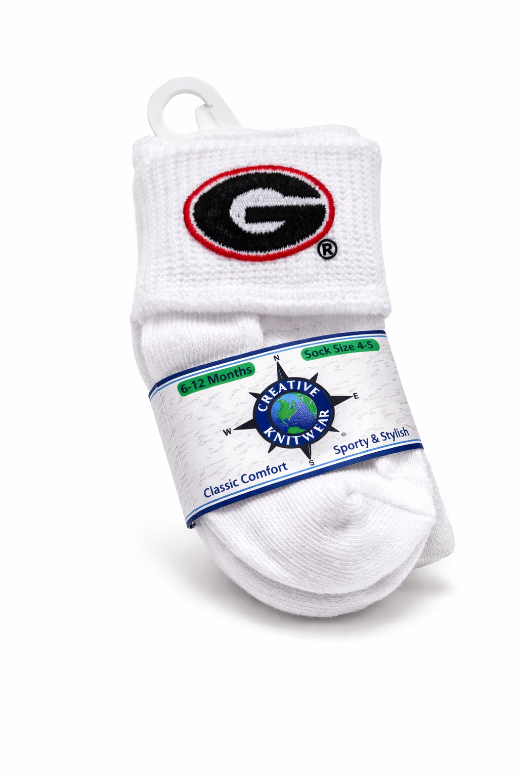 GEORGIA BULLDOGS - INFANT ANKLET SOCK WHITE