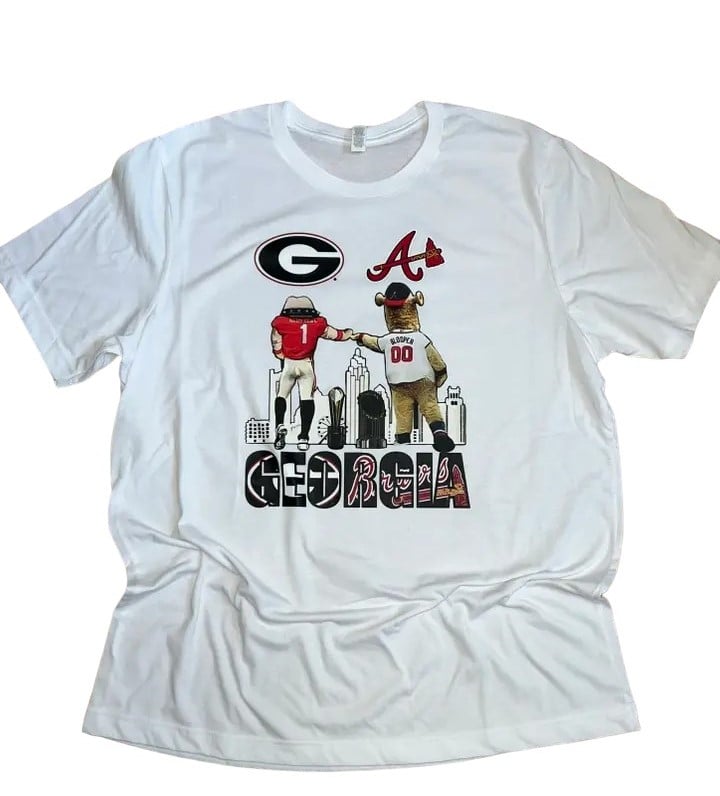 Georgia Bulldog/Atlanta Braves Mascot Tee - J&W Sports Apparel