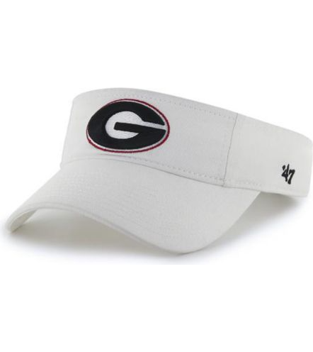 GEORGIA BULLDOGS WHITE 47 CLEAN UP VISOR - J&W Sports Apparel