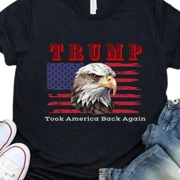 Donald Trump - Took America Back Again T-Shirt J&W Sports Apparel Midday USA