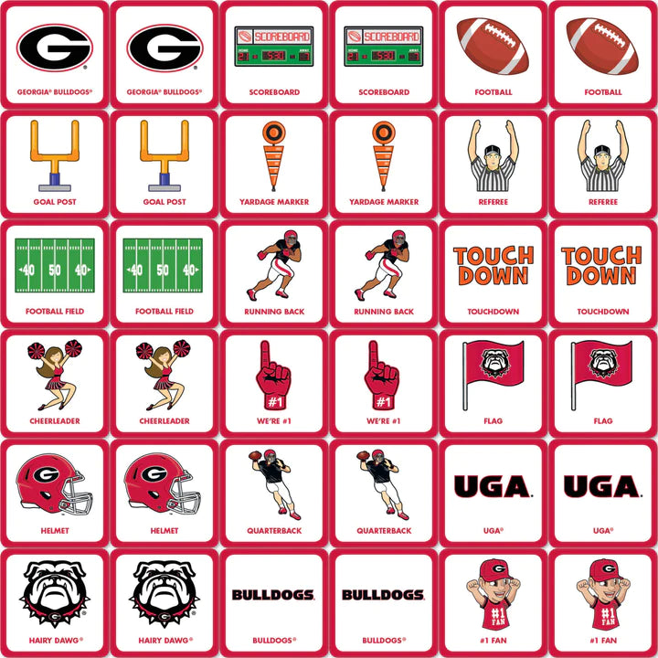 Georgia Bulldogs Matching Game - J&W Sports Apparel