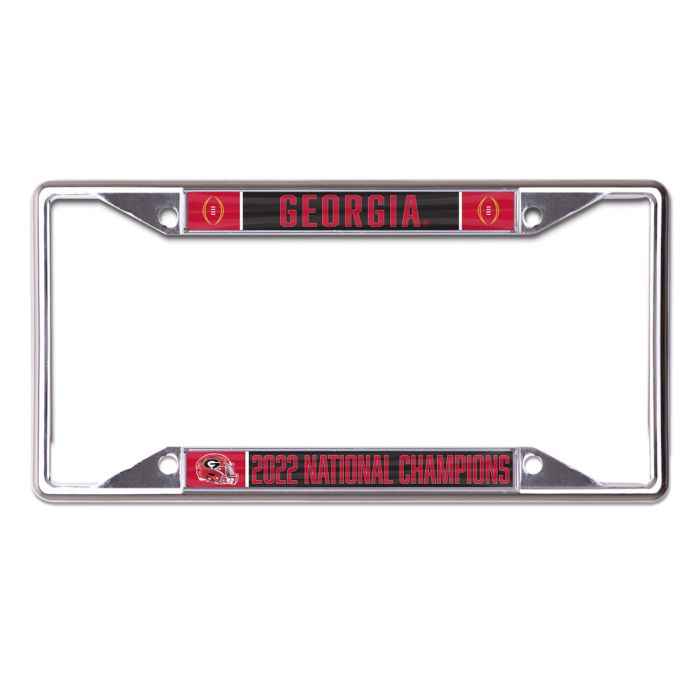 NATIONAL FOOTBALL CHAMPIONS GEORGIA BULLDOGS COLLEGE FOOTBALL PLAYOFF LIC PLT FRAME S/S PRINTED