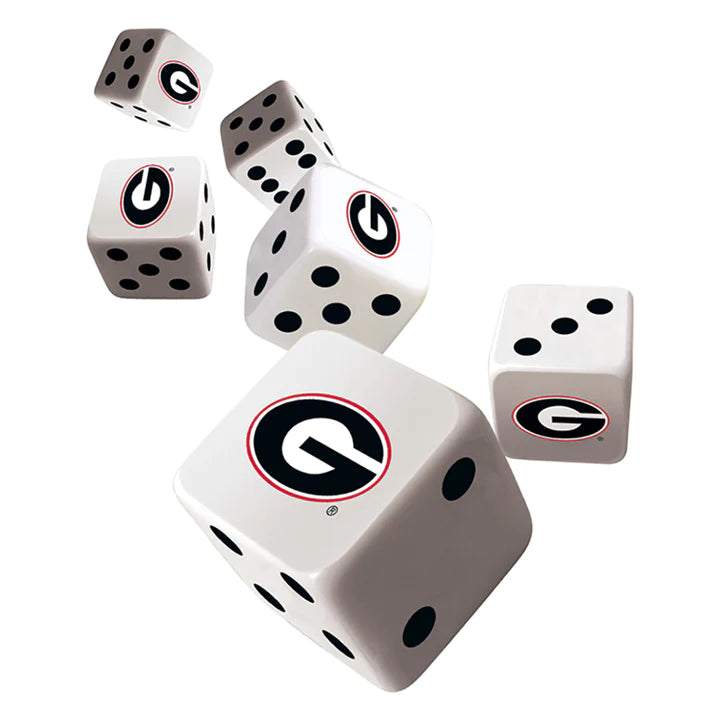 Georgia Bulldogs Six Dice Set - J&W Sports Apparel