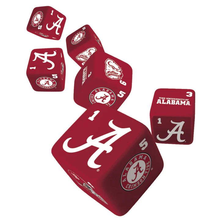 Alabama Crimson Tide Six Dice Set - 19mm - J&W Sports Apparel