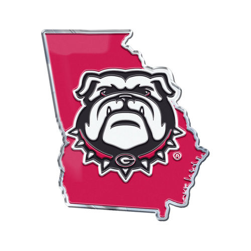 Georgia Bulldogs Embossed State Emblem - J&W Sports Apparel