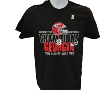 Georgia Bulldogs T-shirt - SEC Champs Helmet - J&W Sports Apparel