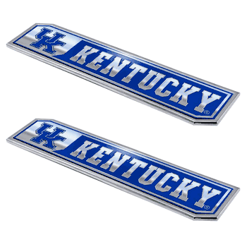 Kentucky Wildcats 2 Piece Heavy Duty Aluminum Embossed Truck Emblem Set - J&W Sports Apparel