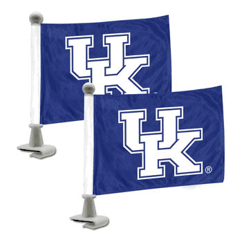 Kentucky Wildcats Ambassador Car Flags - 2 Pack Mini Auto Flags, 4in X 6in - J&W Sports Apparel