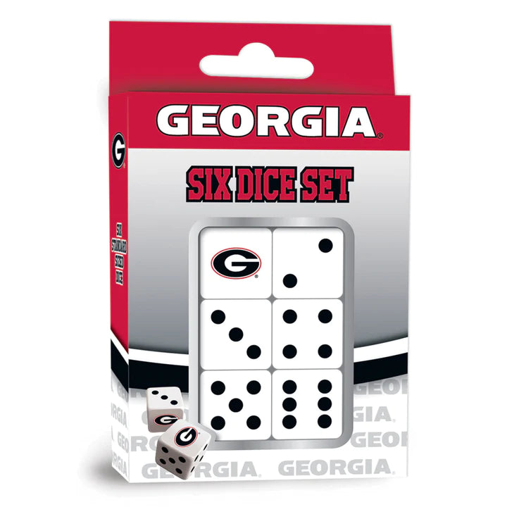 Georgia Bulldogs Six Dice Set - J&W Sports Apparel