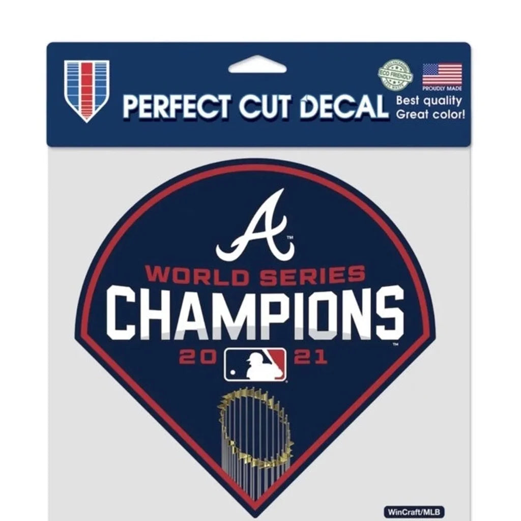 Atlanta Braves WinCraft 2021 World Series Champions 8" Perfect Cut Decal - J&W Sports Apparel