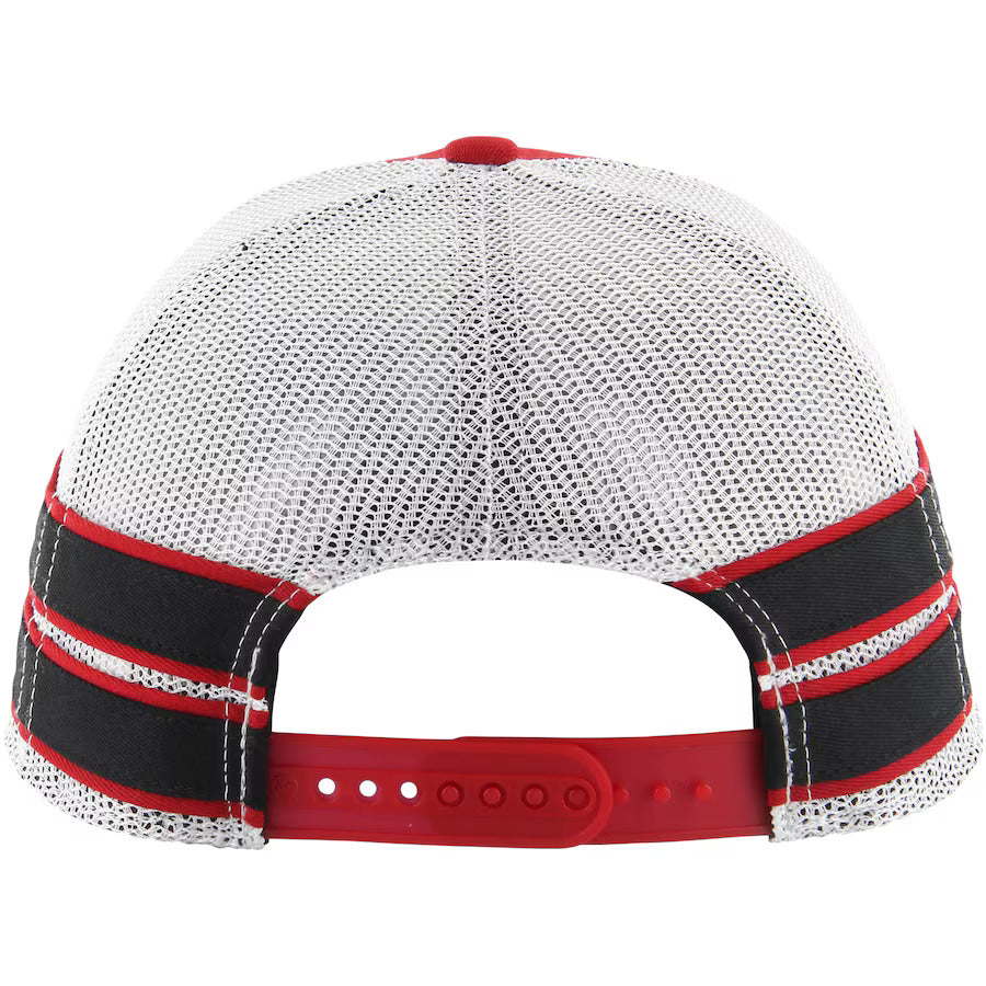 Georgia Bulldogs '47 Straight Eight Adjustable Trucker Hat - Red - J&W Sports Apparel