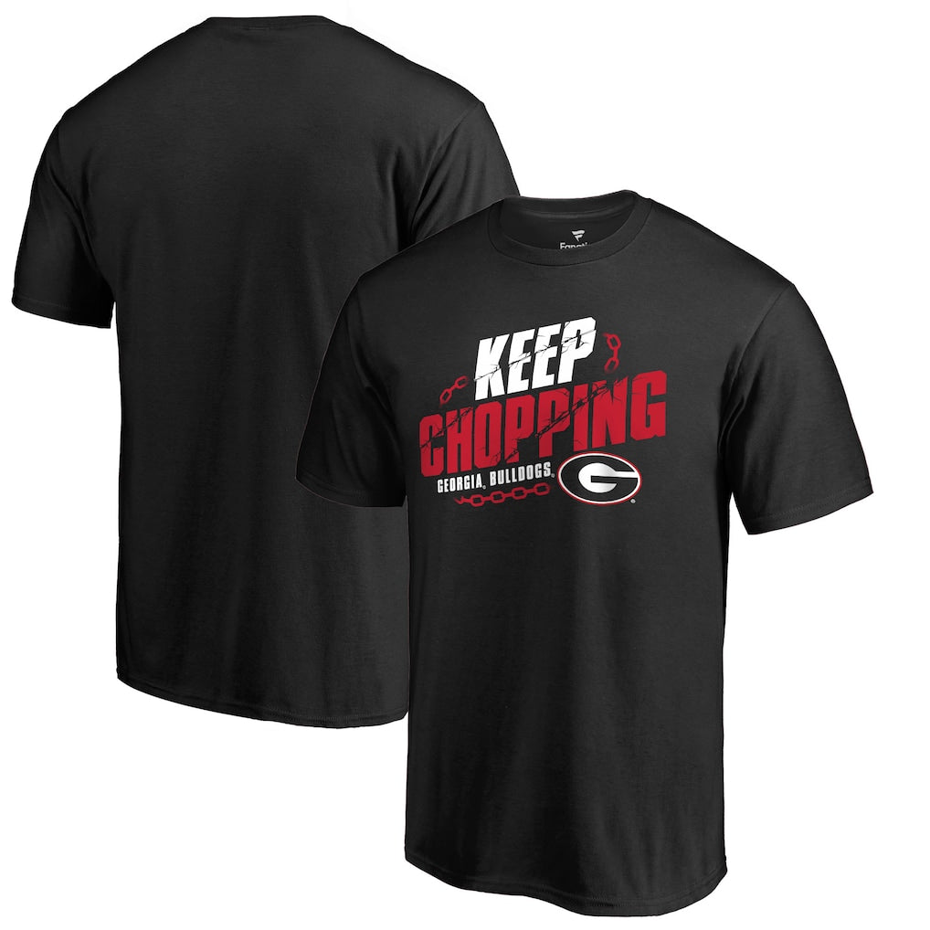 Georgia Bulldogs Hometown Collection Keep Chopping T-Shirt - Black - J&W Sports Apparel