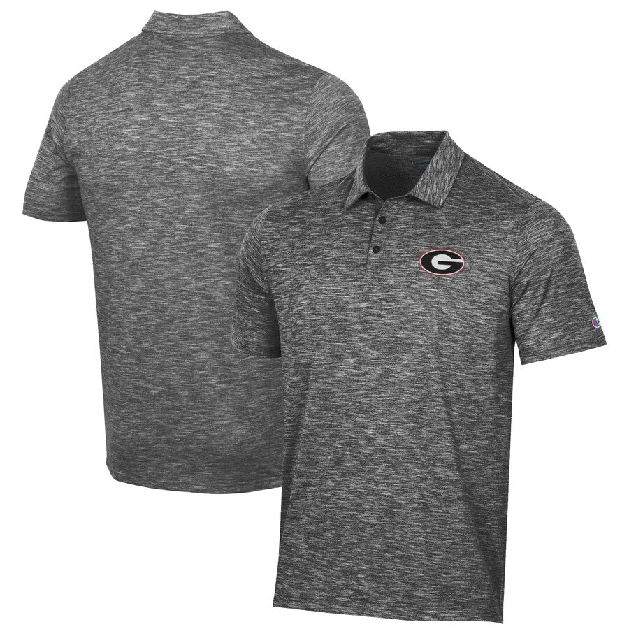 Georgia Bulldogs Charcoal Micro Mesh Polo