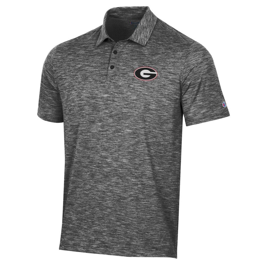 Georgia Bulldogs Charcoal Micro Mesh Polo