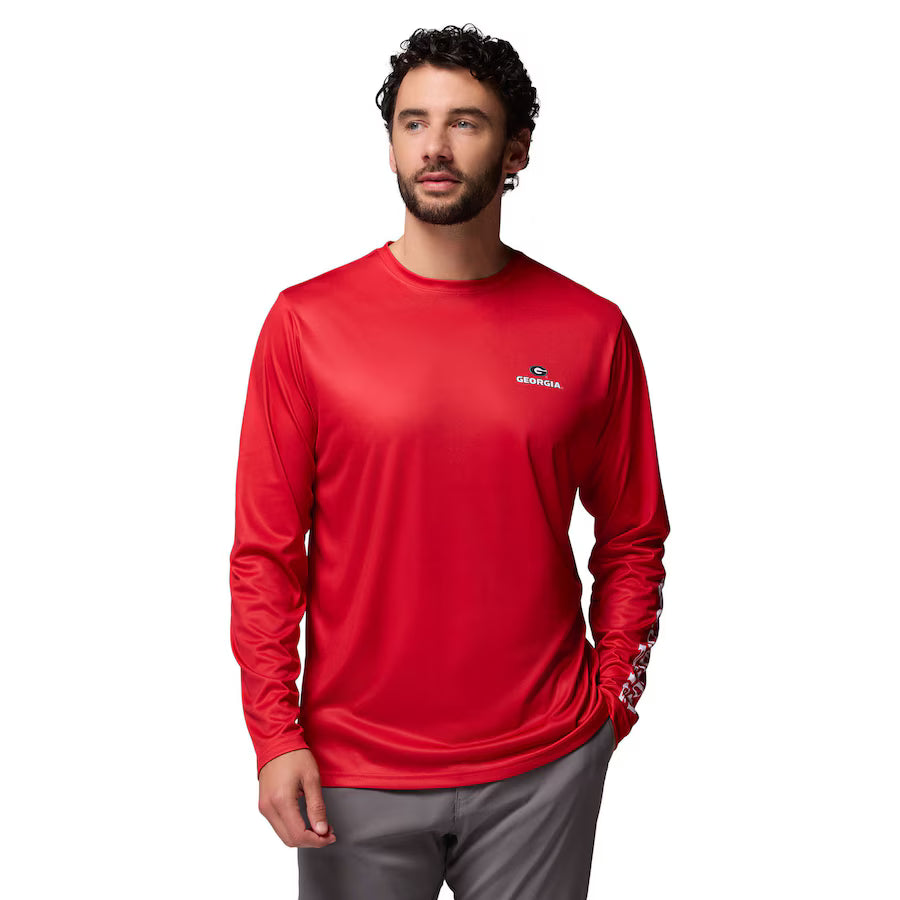 Georgia Bulldogs Columbia PHG Terminal Shot Long Sleeve T-Shirt - Red