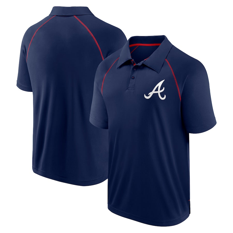 Atlanta Braves Fanatics Strong Alone Raglan Polo - Navy - J&W Sports Apparel