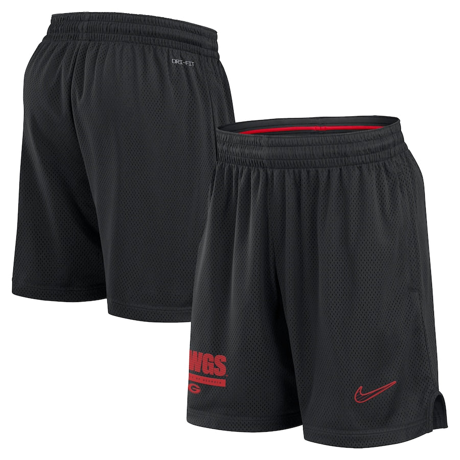 Georgia Bulldogs Nike 2024 Sideline Mesh Shorts - Black - J&W Sports Apparel