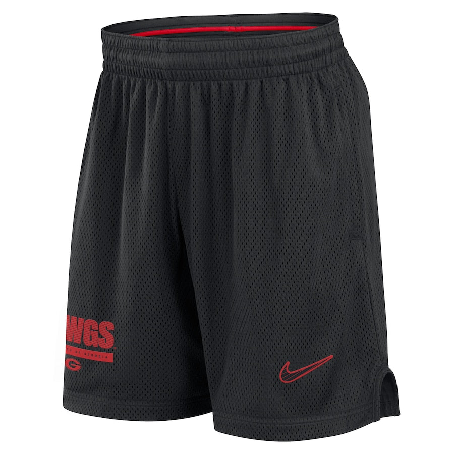 Georgia Bulldogs Nike 2024 Sideline Mesh Shorts - Black - J&W Sports Apparel