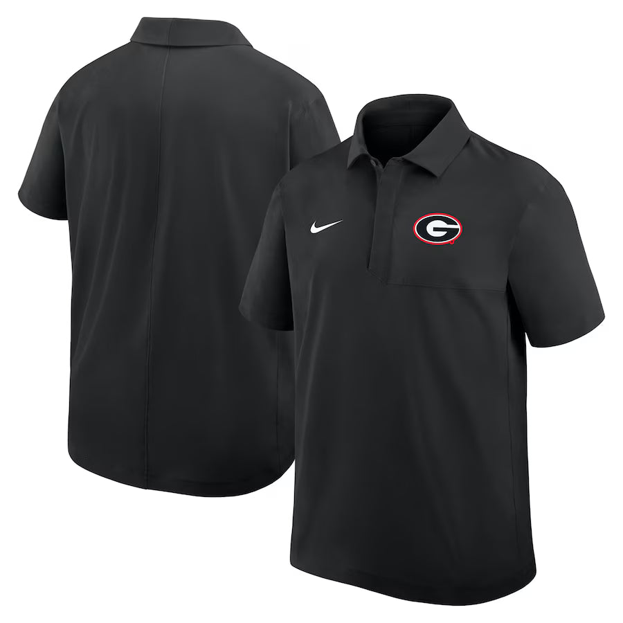 Georgia Bulldogs Nike 2025 Coaches Sideline Polo - Black - J&W Sports Apparel