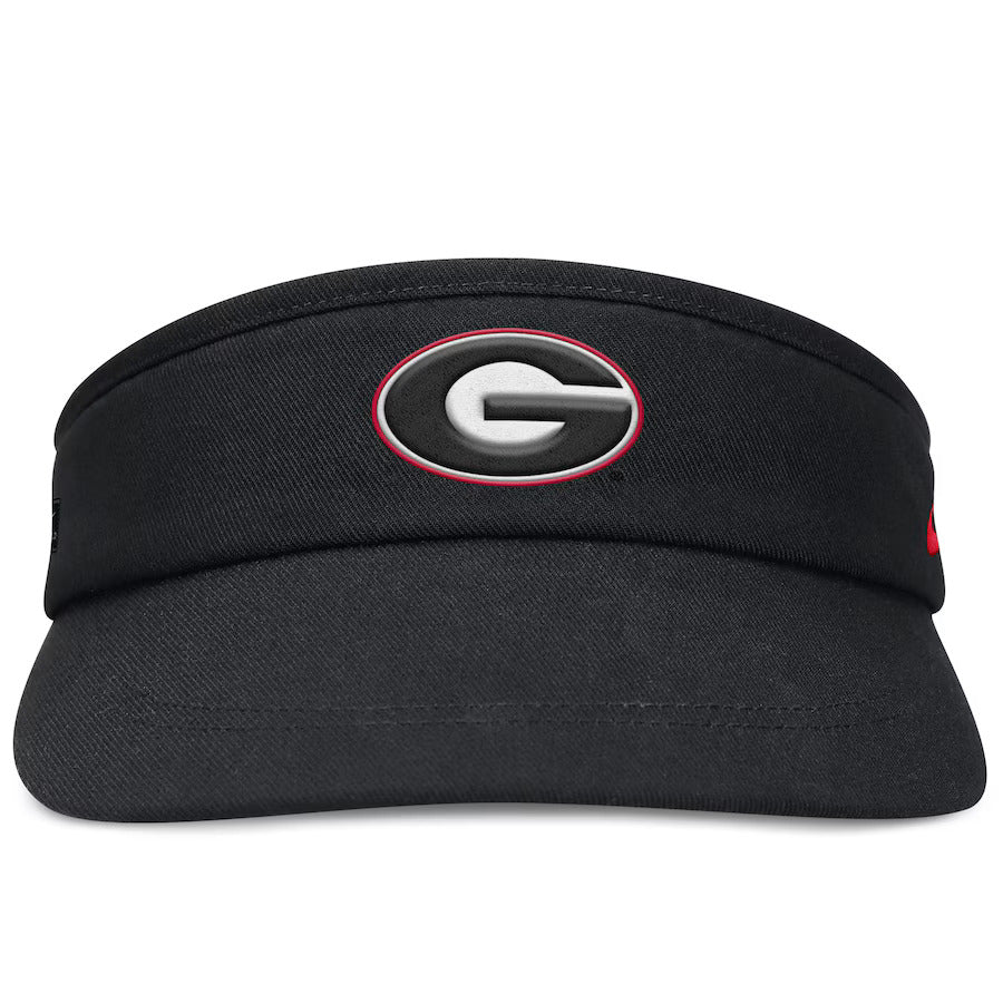 Georgia Bulldogs Nike Sideline Coaches Adjustable Visor - Black Size M/L (OSFM) - J&W Sports Apparel