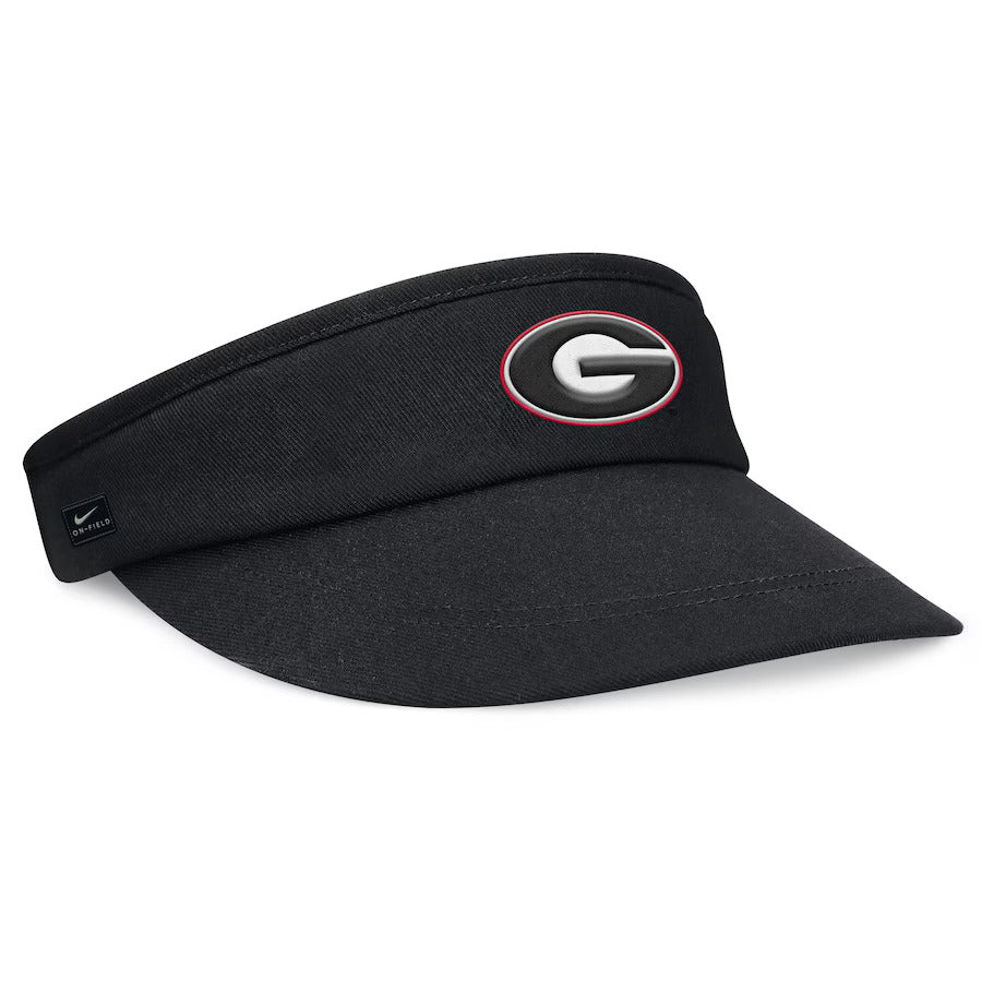 Georgia Bulldogs Nike Sideline Coaches Adjustable Visor - Black Size M/L (OSFM) - J&W Sports Apparel