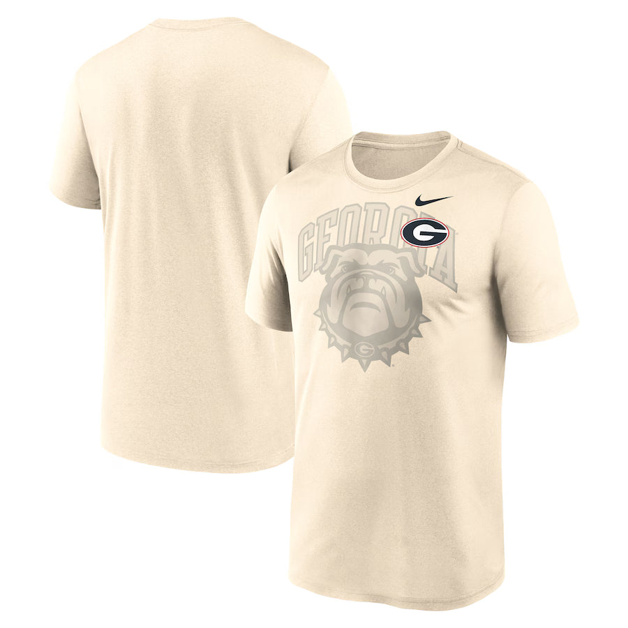 Georgia Bulldogs Nike Campus Shadow Legend Performance T-Shirt - Natural