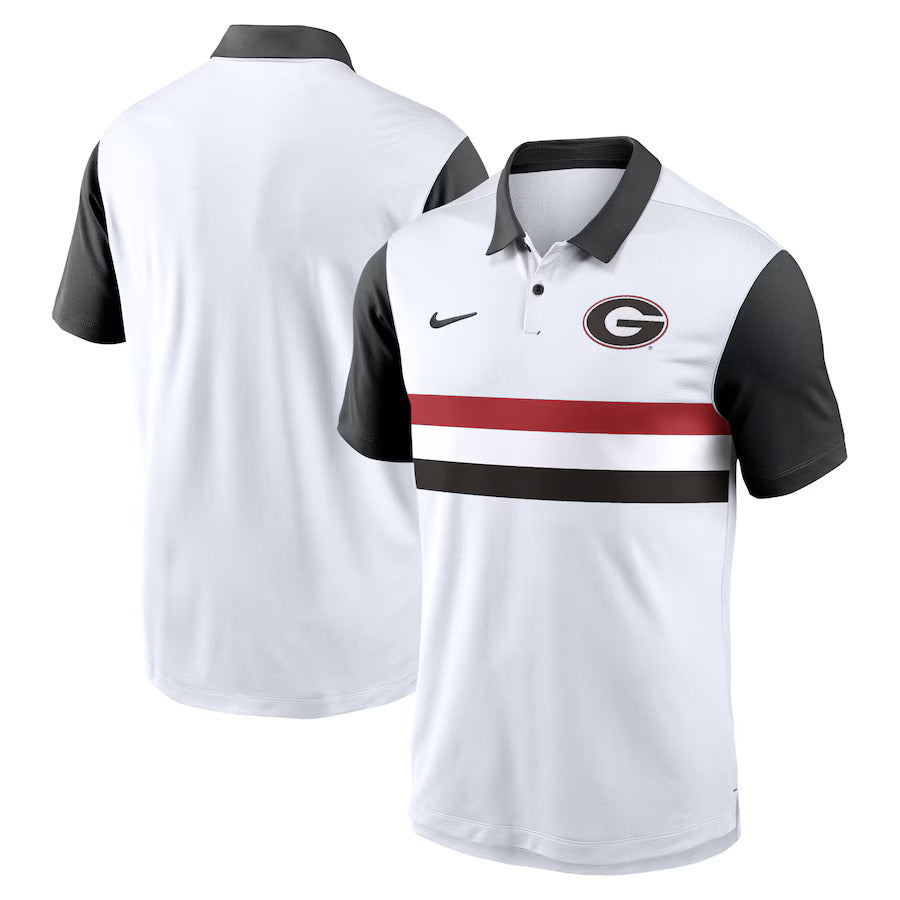 Georgia Bulldogs Nike Primetime Campus Vapor Performance Polo - White - J&W Sports Apparel