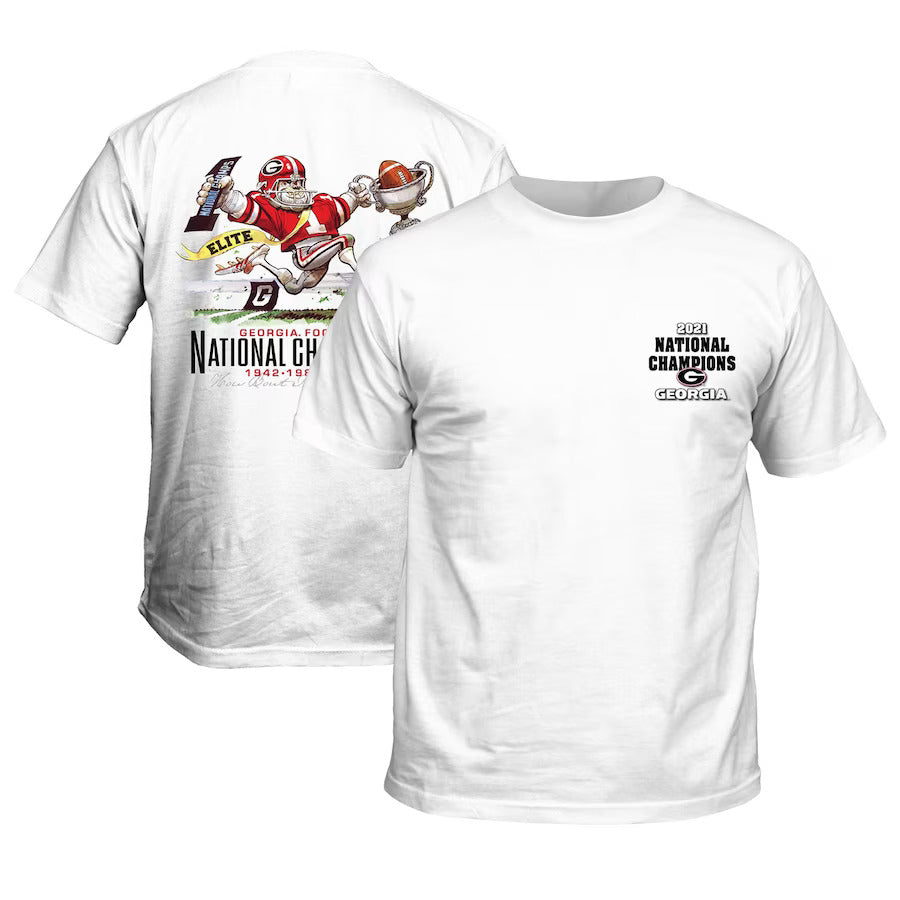 Georgia Bulldogs College Football Playoff 2021 National Champions Davis T-Shirt - J&W Sports Apparel