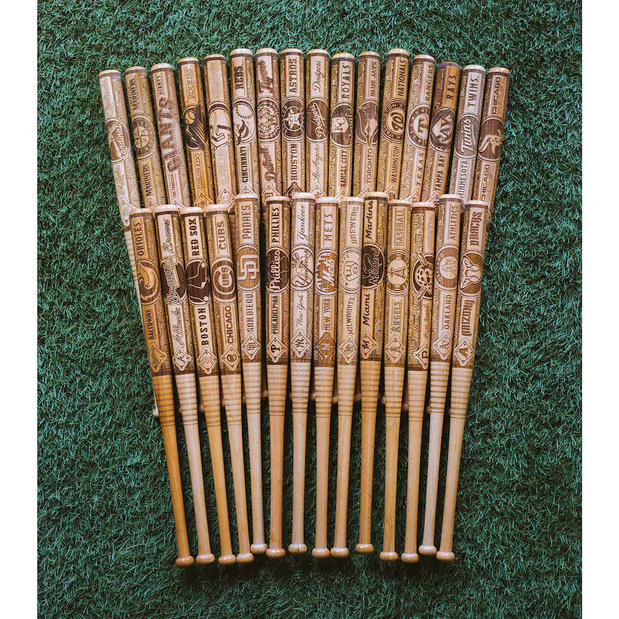 Atlanta Braves Pillbox Bat Company Team Mini Mural Bat