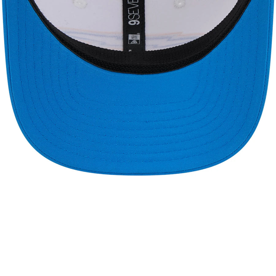 Los Angeles Chargers New Era 2024 NFL Training Camp Throwback 9SEVENTY Trucker Hat - White/Powder Blue - J&W Sports Apparel