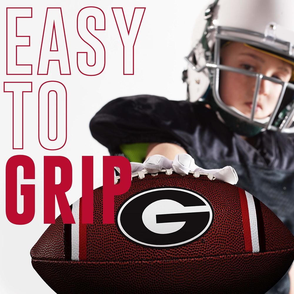 Georgia Bulldogs Kids Youth Football - Official College Team Football with Team Logos - Junior Size Football - J&W Sports Apparel