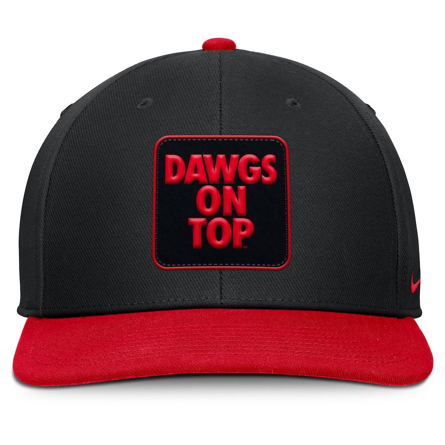 Georgia Bulldogs Nike 2025 Sideline Campus Pro Local Snapback Hat - Black/Red