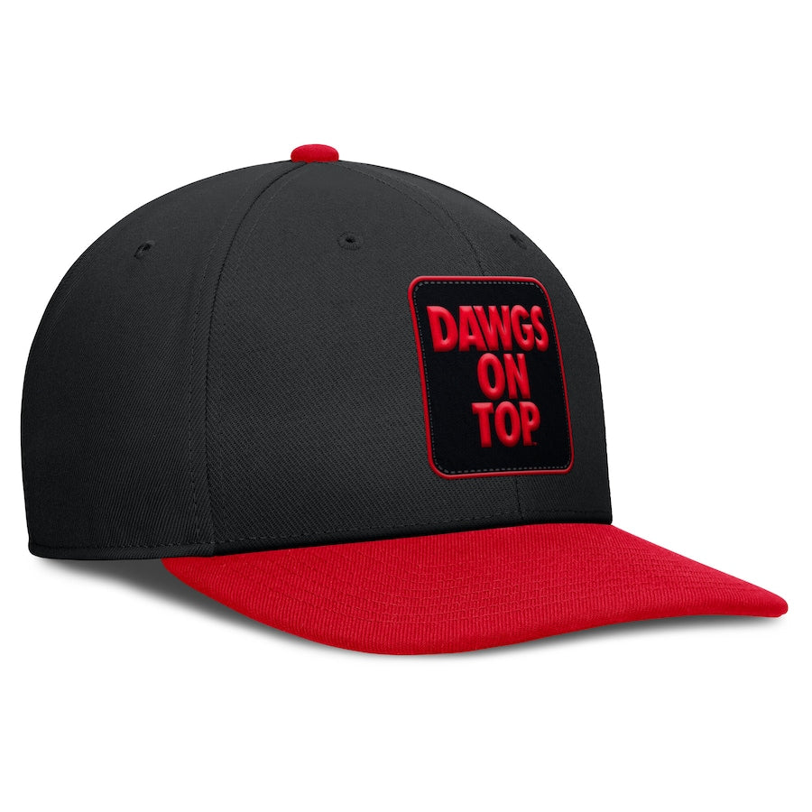 Georgia Bulldogs Nike 2025 Sideline Campus Pro Local Snapback Hat - Black/Red