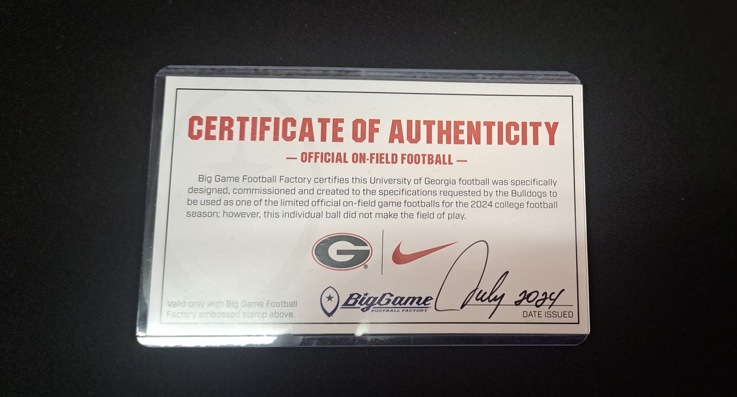 Georgia Bulldogs Nike Vapor Elite Game Football - J&W Sports Apparel