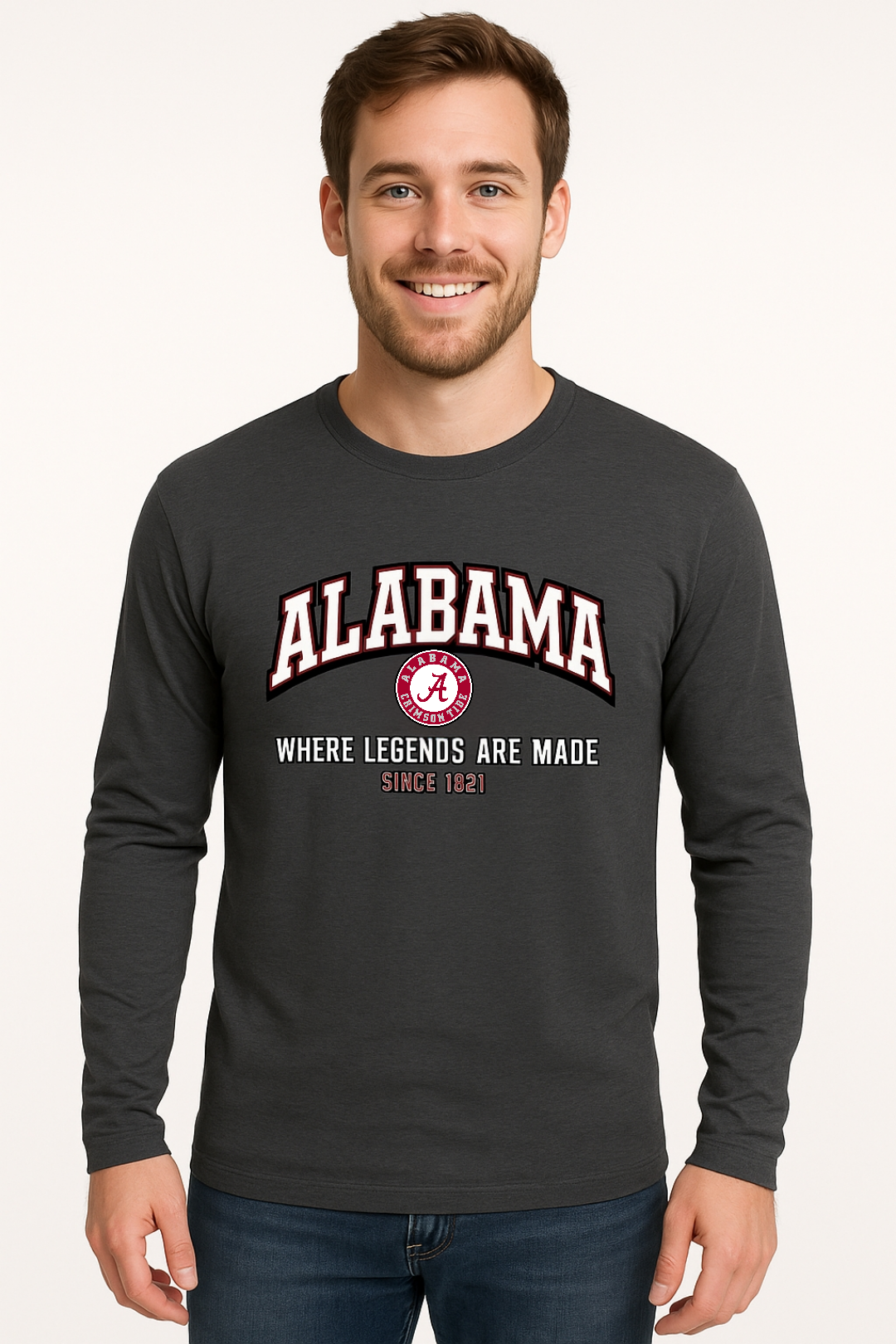 ALABAMA CRIMSON TIDE WHERE LEGENDS ARE MADE LONG SLEEVES
